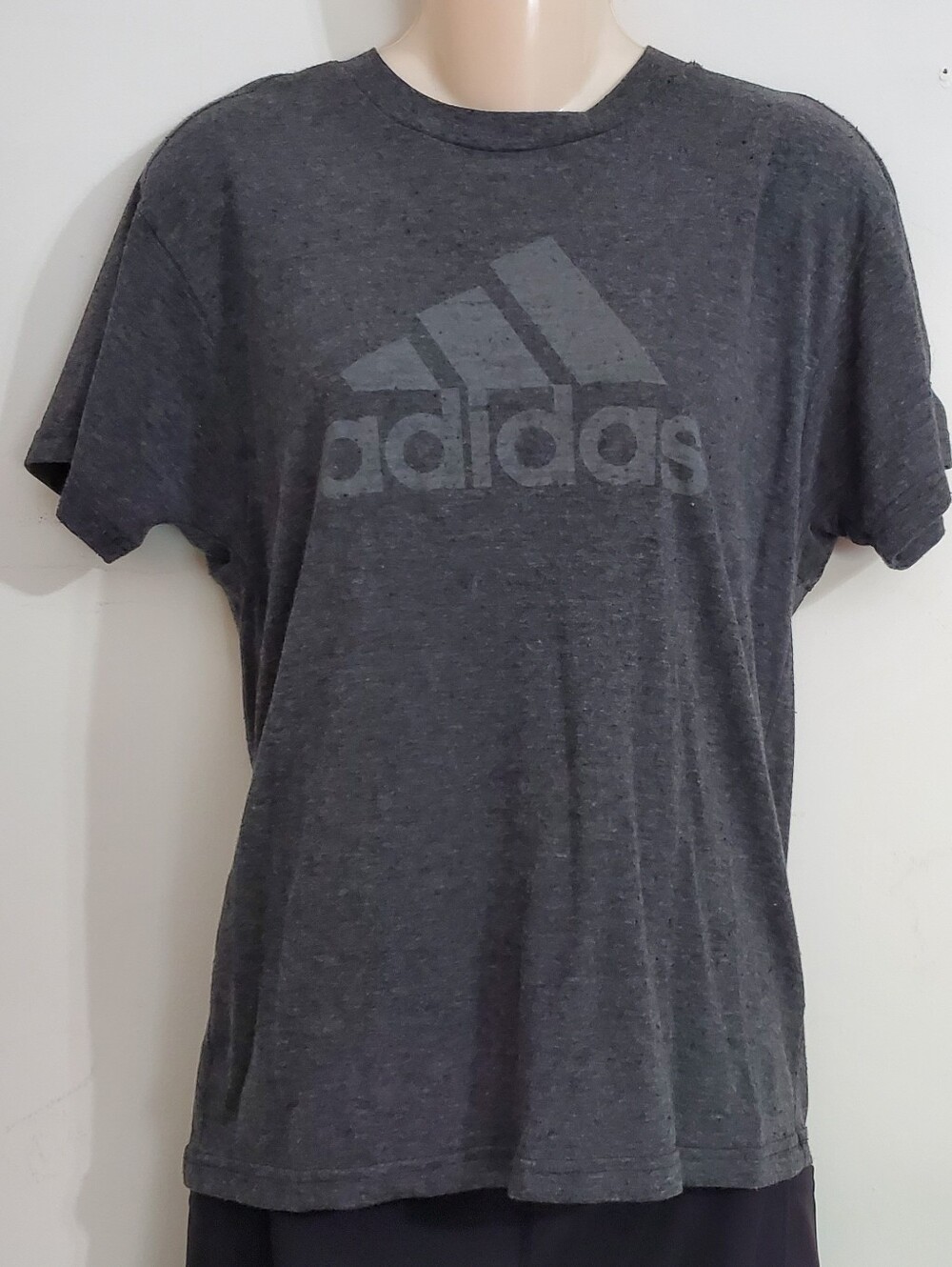 Adidas Women's Charcoal Gray Graphic Logo Tee Size Small Athletic T-Shirt